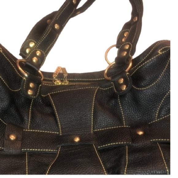 Maxx New York size medium large black leather brass detail perfect lining - Picture 4 of 15